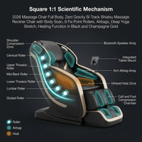 2026 Massage Chair Full Body, Zero Gravity Sl-Track Shiatsu Massage Recliner Chair with Body Scan, 6 Fix Point Rollers,Airbags,Deep Yoga Stretch, Heating Function — How It Works