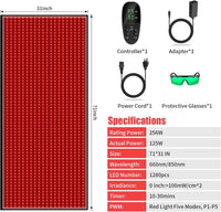 Red Light Therapy Mat for Body Pain Relief,Red Light Therapy Blanket 1280 Leds Red near Infrared 660Nm 850Nm Full Body Pad, 71"X 31" Large Red Light Therapy Pad