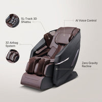 Full Body Massage Chair Zero Gravity 3D Shiatsu Recliner Sl-Track Heat, AI Voice — infographic